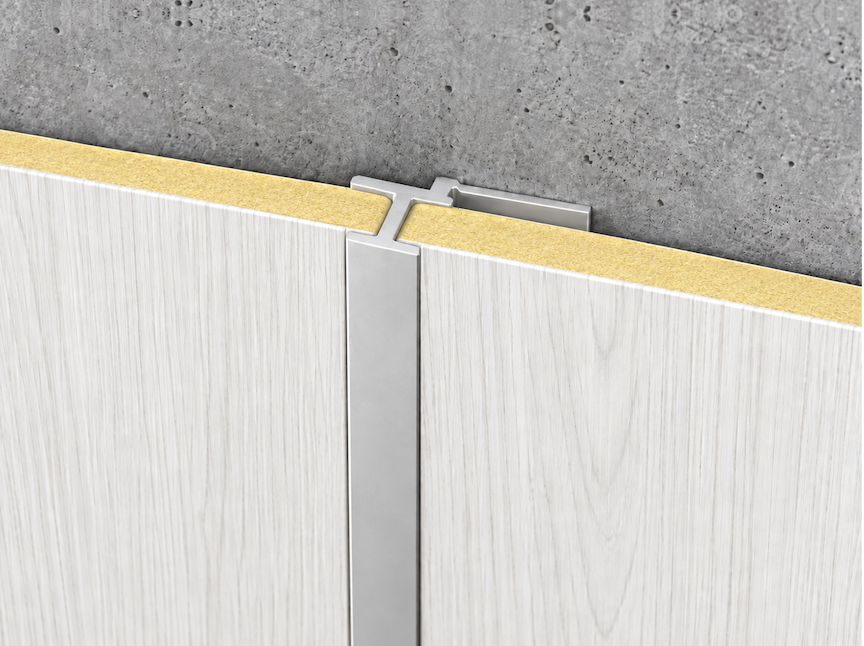 Open-Joint Wall Fixing: installed detail