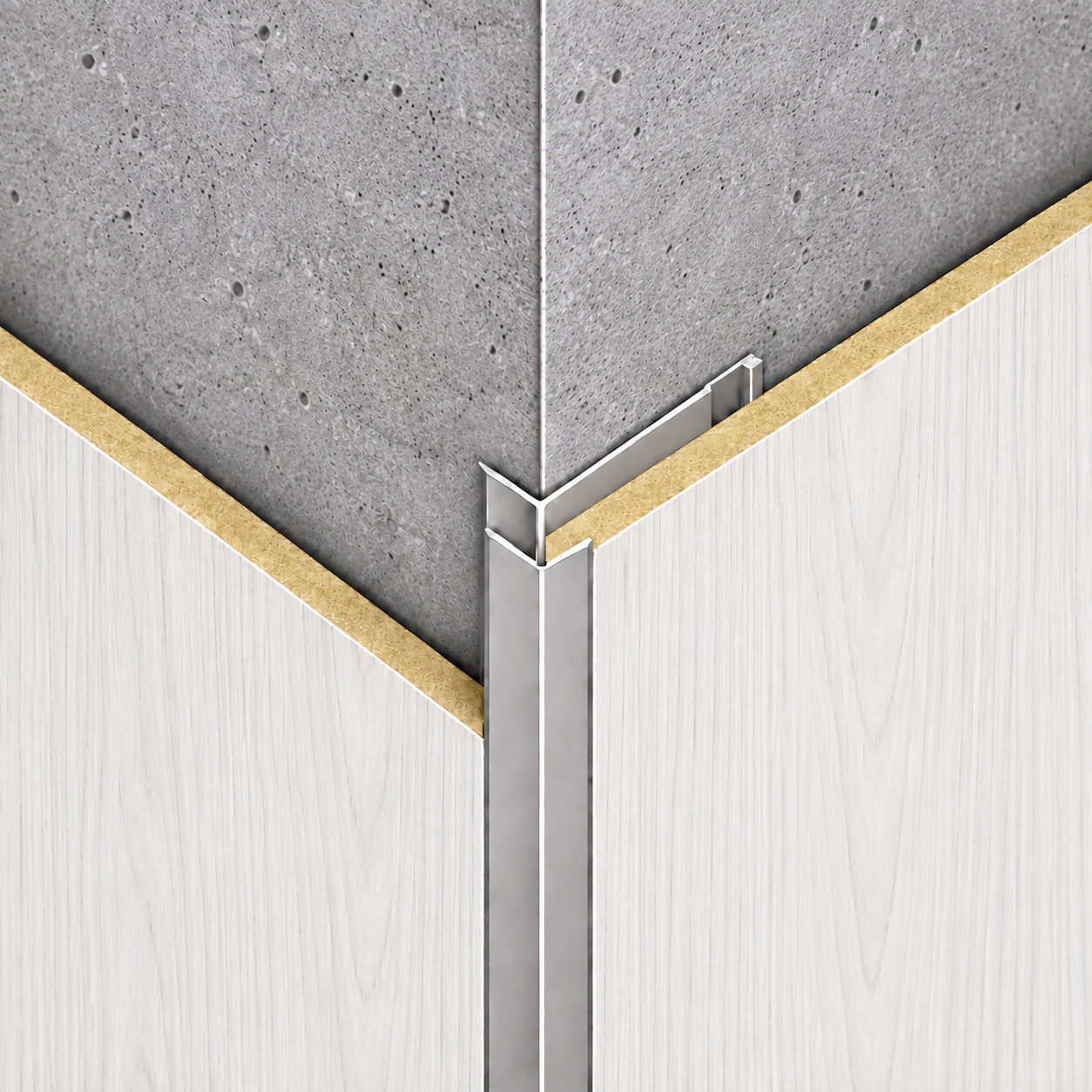 Modular External Corner: installed detail